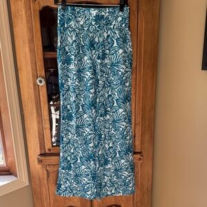 NWT - Floral Blue and White Pants